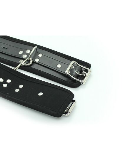 Наручники из искусственной кожи с мягкой тканевой покладкой , изображение 3