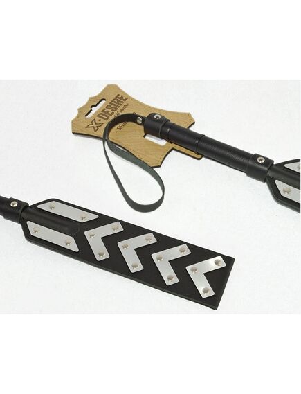 Шлепалка из натуральной кожи с вставками под металл , изображение 4