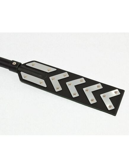 Шлепалка из натуральной кожи с вставками под металл , изображение 2