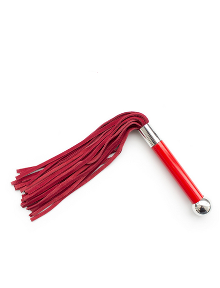 Флоггер с тяжелой рукоятью и плетью под замш 