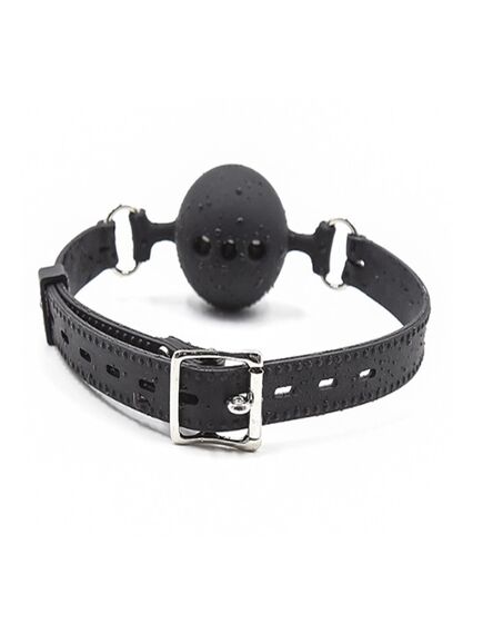 Кляп-шар черного цвета 5см 