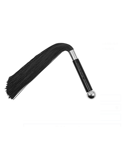 Флоггер с силиконовыми нитями и тяжелой рукоятью , изображение 2