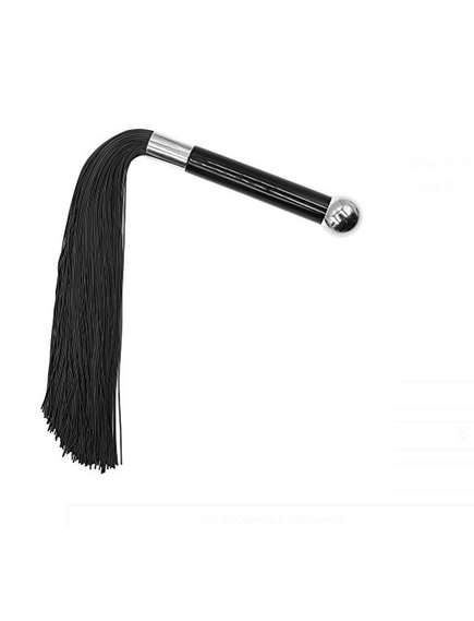 Флоггер с силиконовыми нитями и тяжелой рукоятью , изображение 3