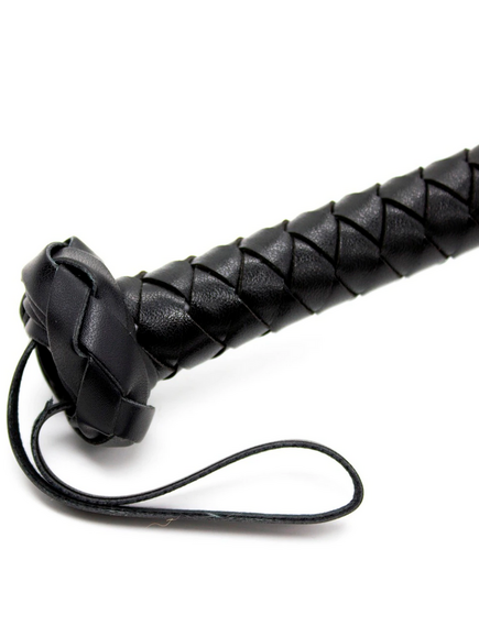 Плеть щекоталка с лисим хвостом темно-серый с белым кончиком , изображение 4