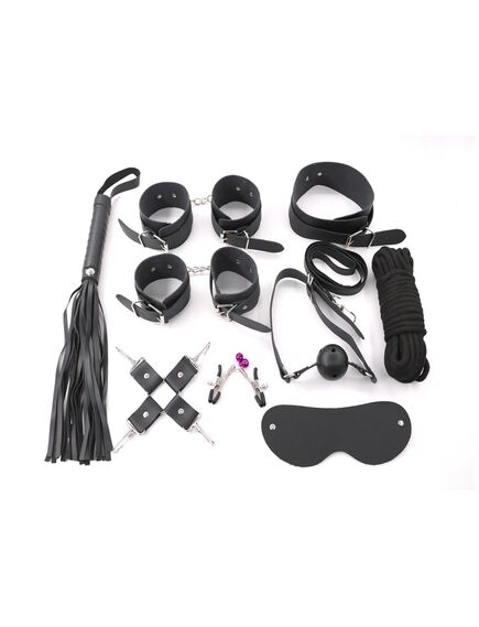 БДСМ набор 10 предметов черный однослойный 