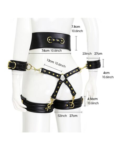 БДСМ набор из 6 предметов, черный , изображение 2