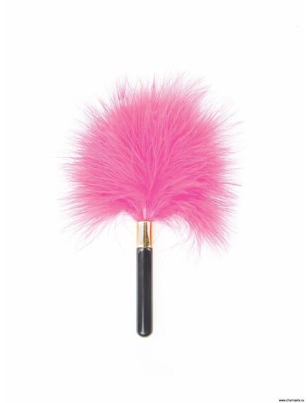 Розовая щекоталка с утяжеленной рукоятью 