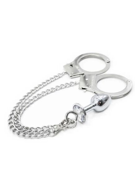 Наручники металлические и анальная пробка , изображение 2