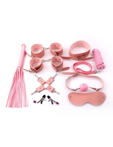 БДСМ набор 10 предметов, розовый 