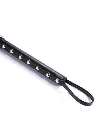 Черная плеть с металлическими вставками , изображение 3