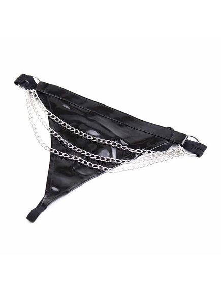 Женская портупея, состоящая из цепей, трусиков и ошейника , изображение 5