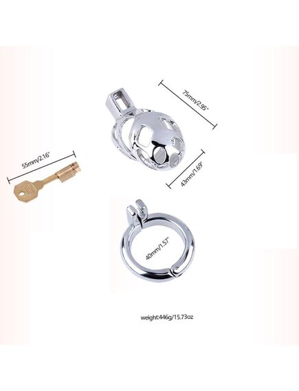 Мужской пояс верности с кольцом 4 см , изображение 5