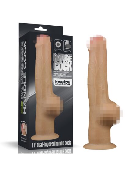 Фаллоимитатор на присоске Dual Layered Handle Cock "11" 