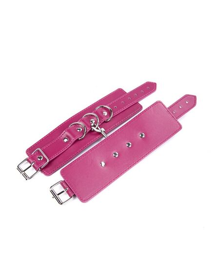 Наручники розовые из искусственной кожи , изображение 2