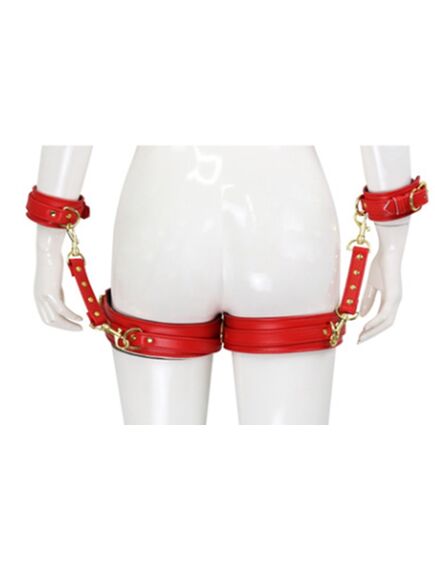 Фиксация рук к бедрам эко-кожа красный 