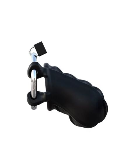 Extreme Silicone Cock Blocker Эрекционное кольцо с насадкой с закрытой головкой , изображение 2