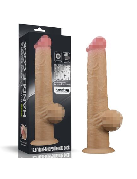Фаллоимитатор на присоске Dual Layered Handle Cock "12.5" 