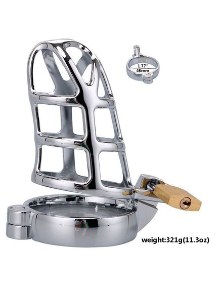 Мужской пояс верности с кольцом 4.5 см , изображение 4