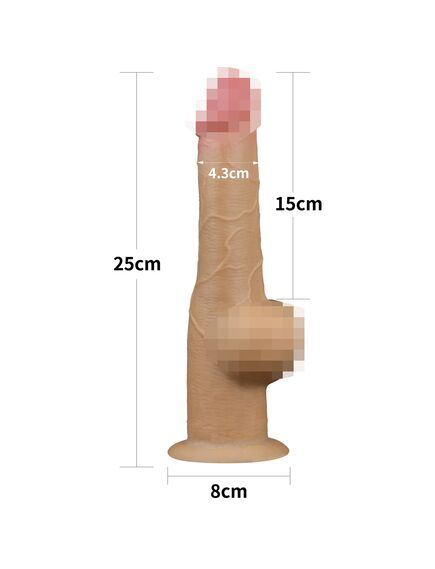 Фаллоимитатор на присоске Dual Layered Handle Cock "9.5" , изображение 3