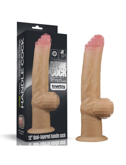Фаллоимитатор на присоске Dual Layered Handle Cock "12.0" 