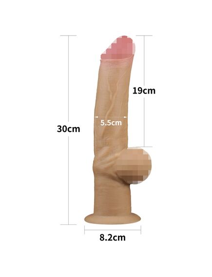 Фаллоимитатор на присоске Dual Layered Handle Cock "12.0" , изображение 6