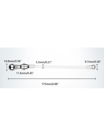 Силиконовый уретральный стимулятор 17,5 см , изображение 5