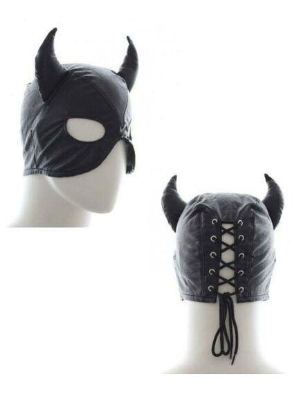 Шлем маска с рожками "Черт" 