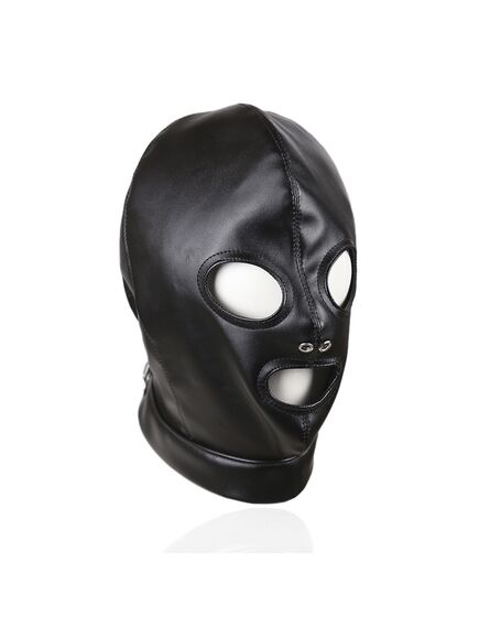 Шлем маска черный на шнуровке , изображение 4