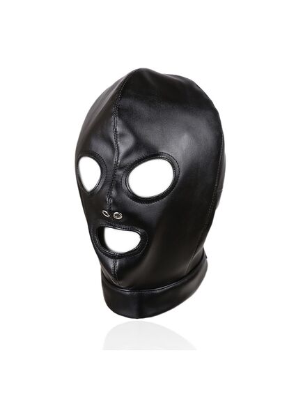 Шлем маска черный на шнуровке , изображение 5