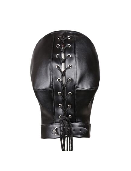 Шлем маска черный на шнуровке , изображение 6