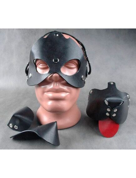 Маска-трансформер собаки "КАБЫзДОГ", черная , изображение 3