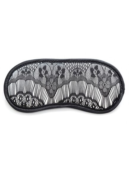 Маска на глаза серебряно-черного цвета 