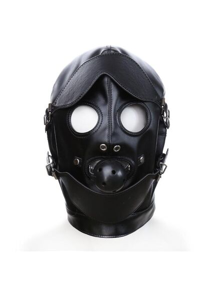 Шлем с кляпом, отверстием для рта и глаз 