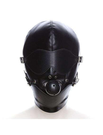 Шлем с кляпом, отверстием для рта и глаз , изображение 3