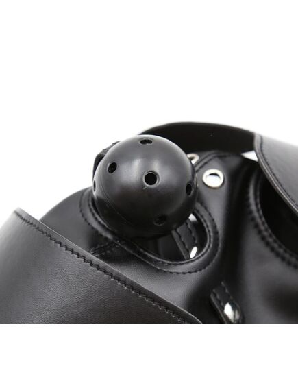 Шлем с кляпом, отверстием для рта и глаз , изображение 4