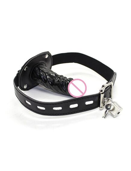 Шлем с отверстием для рта и глаз, со съемным кляпом в виде члена , изображение 5