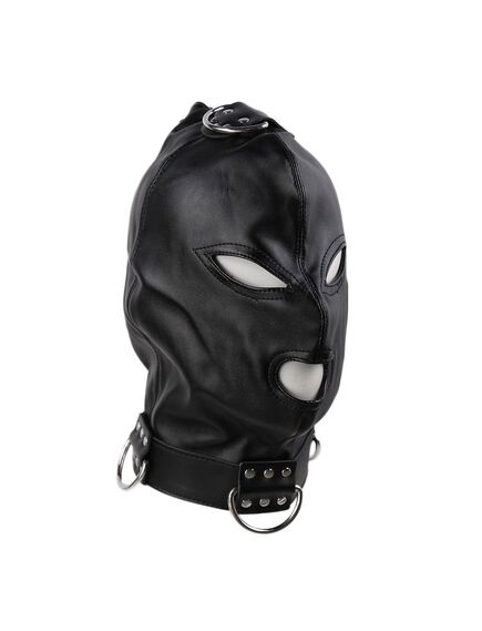 Шлем с отверстием для глаз и рта на шнуровке 