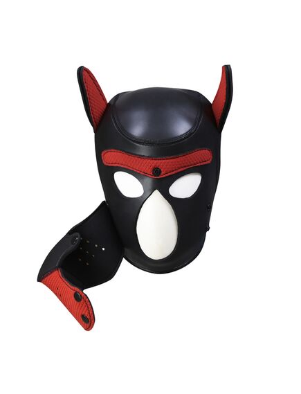 Маска собаки мягкая черно-красная , изображение 2