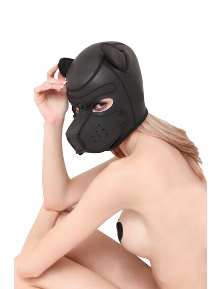 Маска собаки мягкая черно-красная , изображение 3