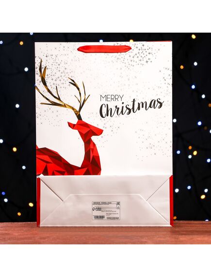 Пакет ламинированный «Олень» 32 х 12 х 42 см , изображение 2