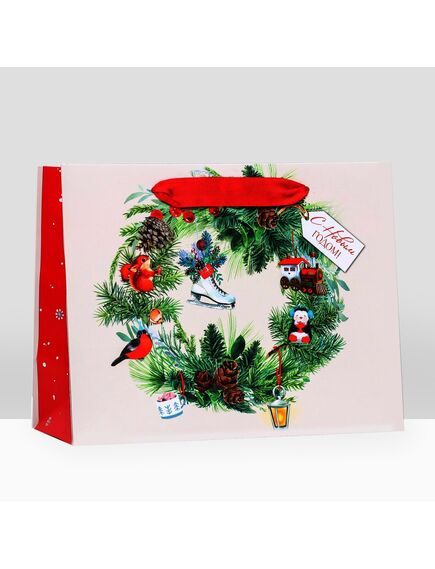 Пакет подарочный "Украшение ", 23 х 17,8 х 9,8 см , изображение 3