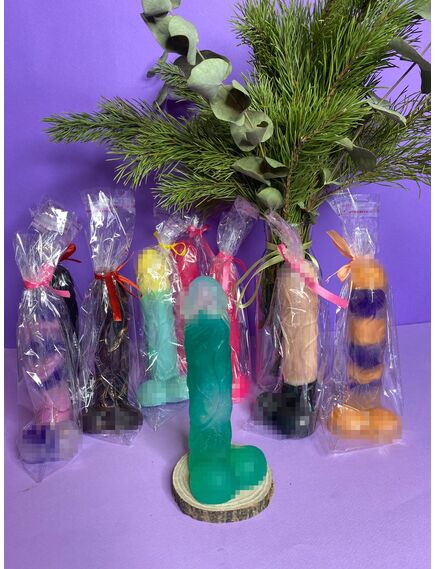 Мыло в форме члена 16см цвета в ассортименте , изображение 2