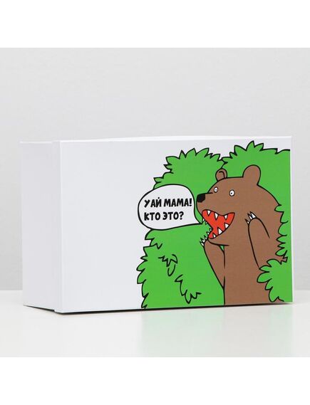 Подарочная коробка с приколами "Кто это?", 30,5 х 20 х 13 см 