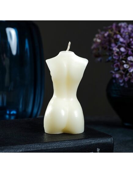 Фигурная свеча "Женское тело №1" молочная, 9см , изображение 2