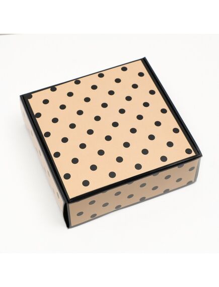 Коробка само сборная "Горошек", 23 х 23 х 8 см , изображение 2