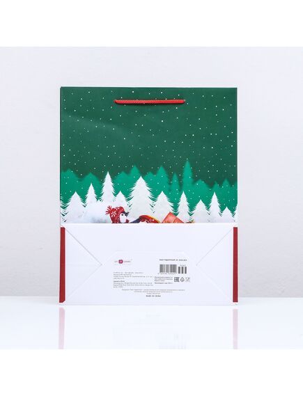 Пакет подарочный "Нарядная зима ", 26 х 32 х 12 см , изображение 2