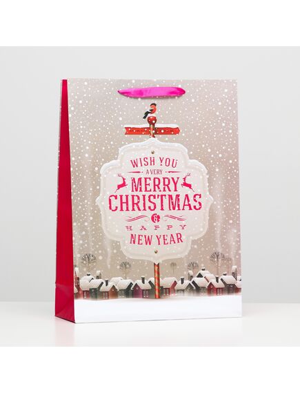 Пакет ламинированный "New year" 32 х 42 х 12 