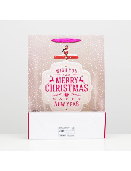 Пакет ламинированный "New year" 32 х 42 х 12 , изображение 2