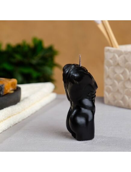 Фигурная свеча "Мужской торс №1" чёрная, 9см , изображение 2