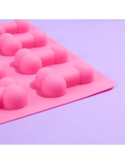 Форма для льда и шоколада «Всё отсосительно», силикон, 18.5 х 14.2 х 1.6 см, цвет розовый 18+ , изображение 5
